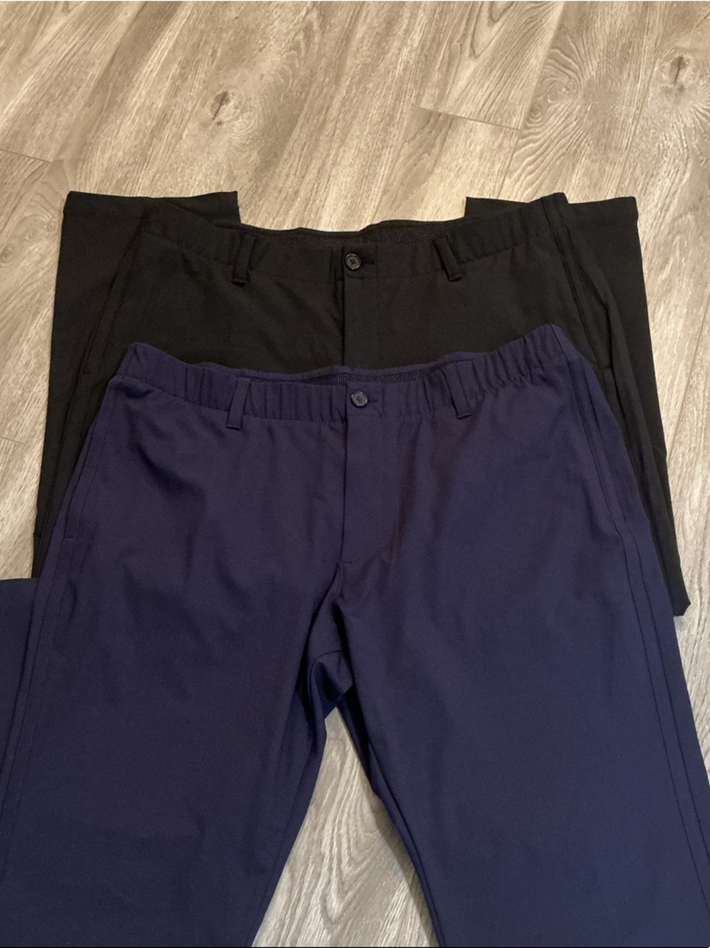Bundle 2 pair ~ Under Armour Men's Navy and Black Golf Pants - Stretch Comfort